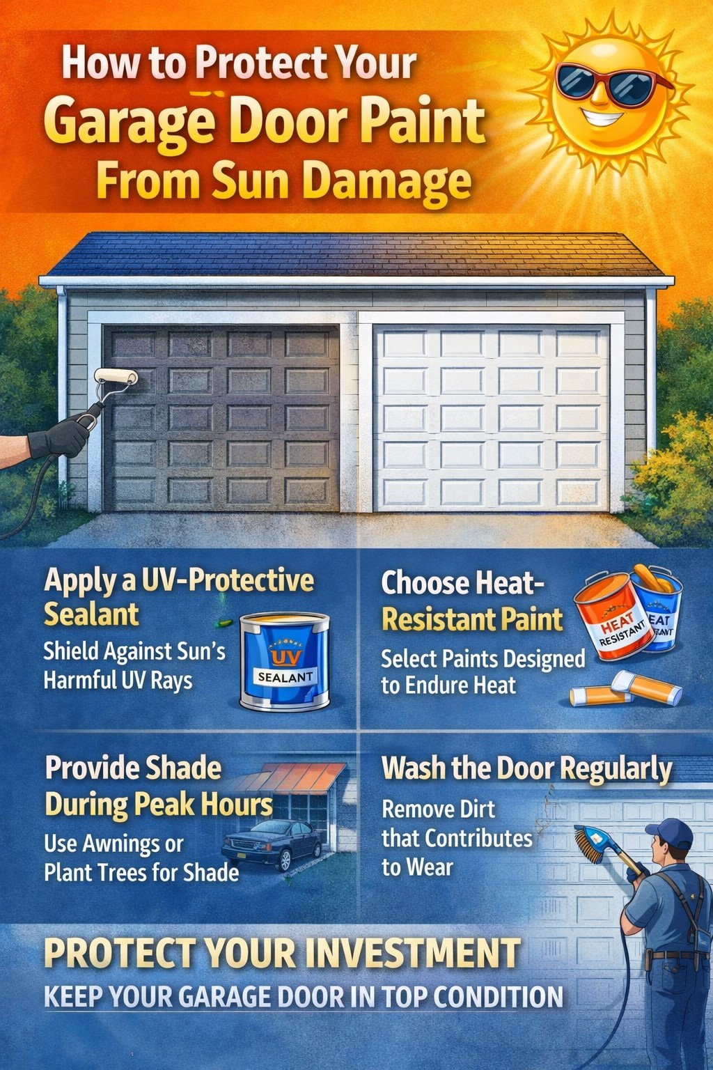 #1 Garage door painting across Houston TX